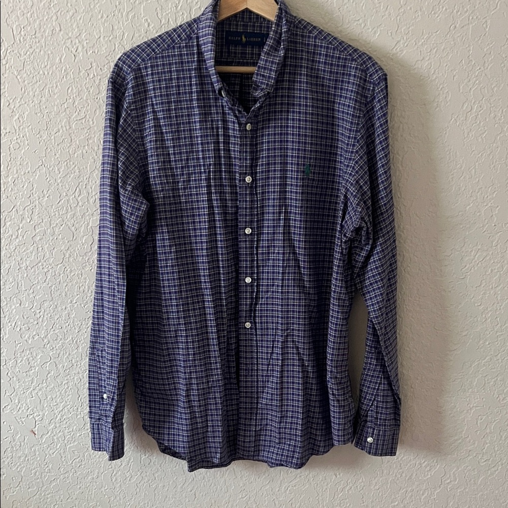 Polo Ralph Lauren Navy Plaid Button Down Shirt